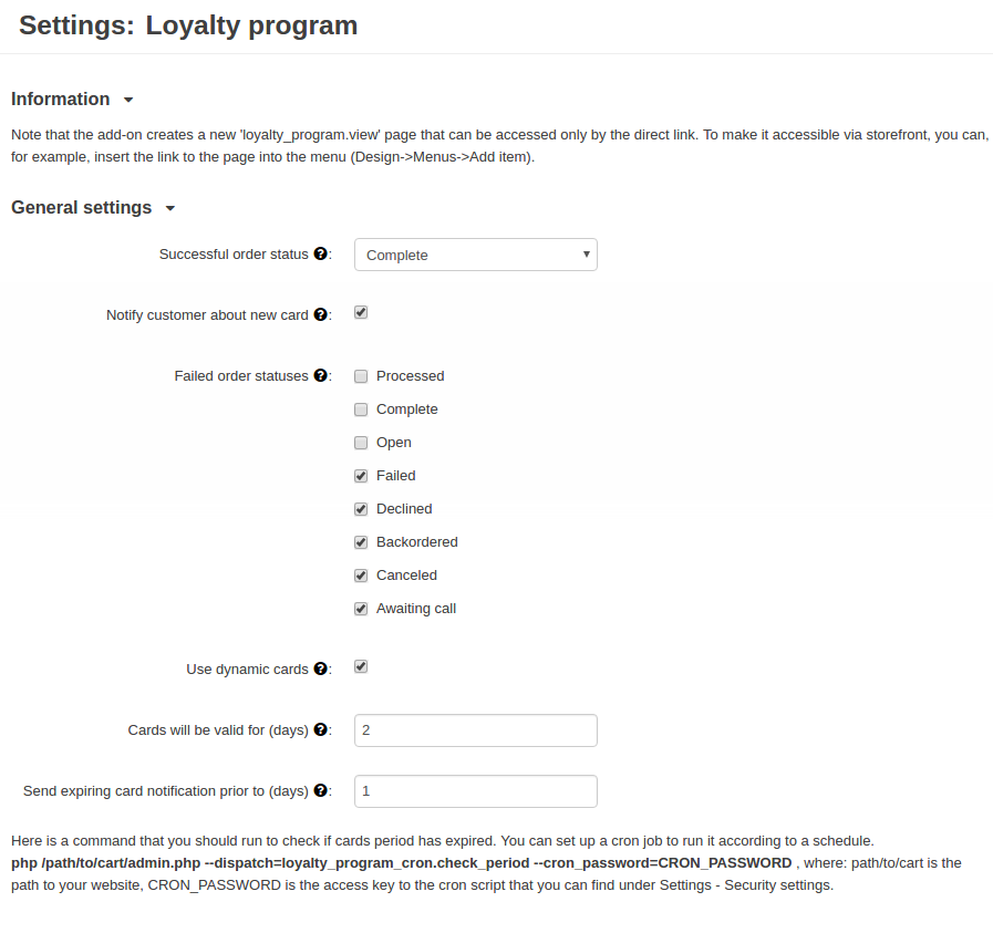 loyalty-program-settings