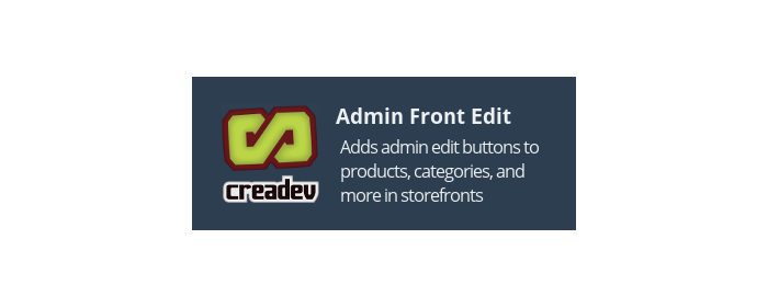 Admin Front Edit for Products, Categories, & More
