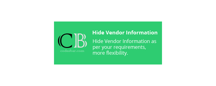 Hide vendor information from cs cart store