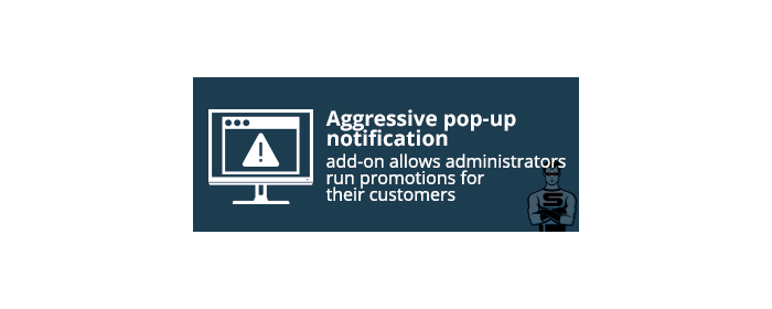 CS-Cart "Aggressive pop-up notification" add-on