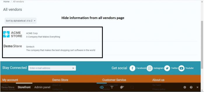 hide vendor information addon cs cart