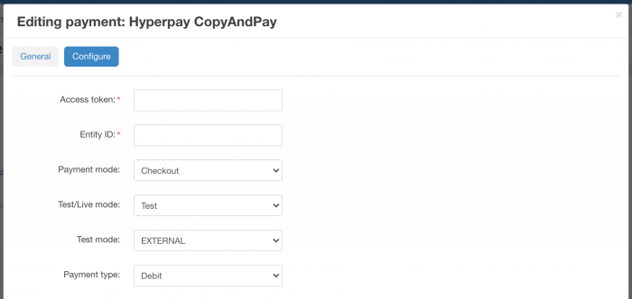 Hyperpay payment method