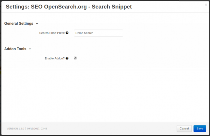 SEO OpenSearch.org Address Bar Search Settings