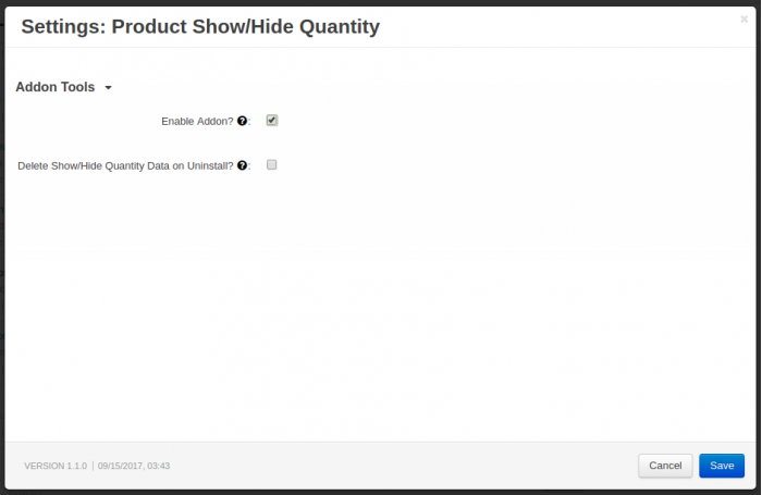 Product Show/Hide Quantity Settings