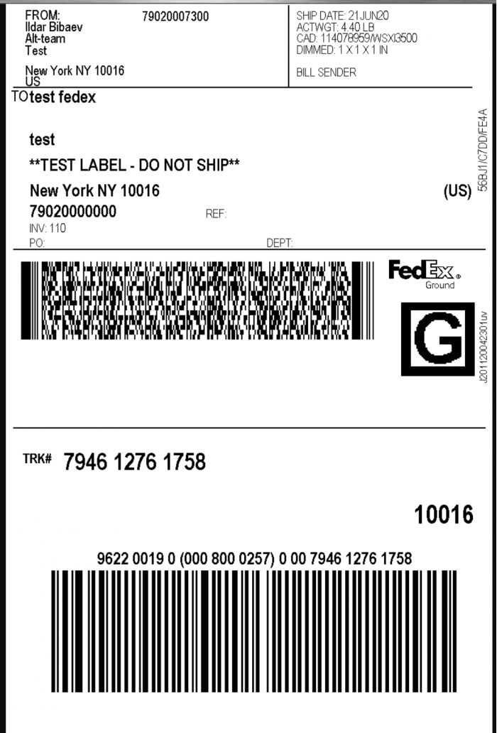 FedEx Почтовые Наклейки модуль CS-Cart